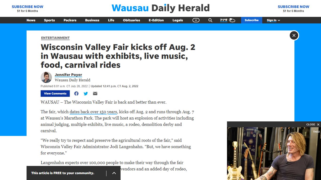 Wisconsin Valley Fair in Wausau: Event runs Aug. 2-7 in Marathon Park